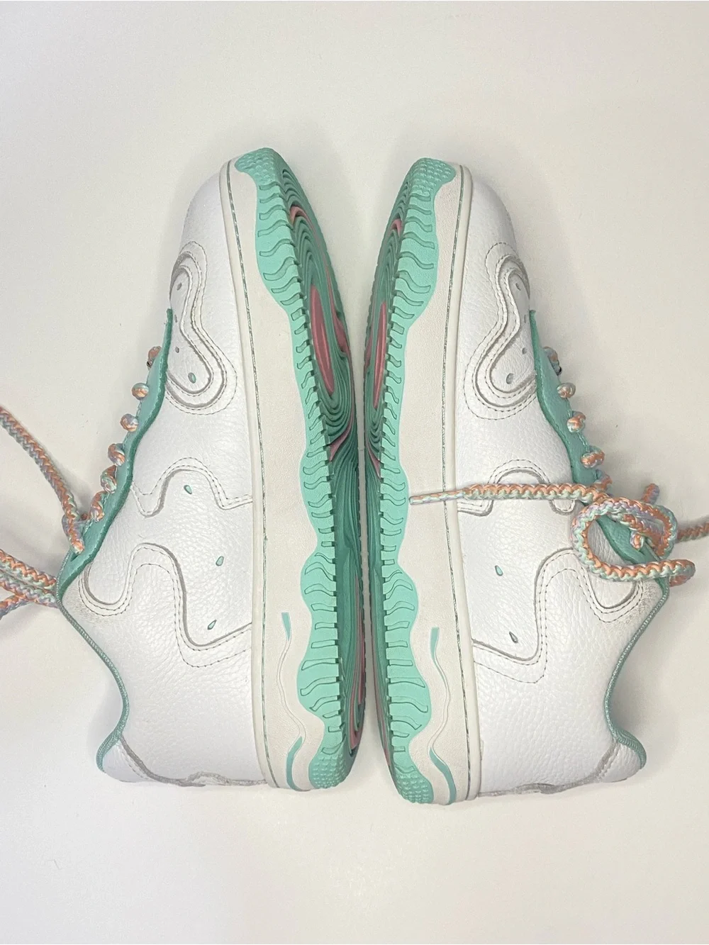 MSCHF Super Normal Sneakers – White/mint Men’s Size 7 / Women’s Size 8.5